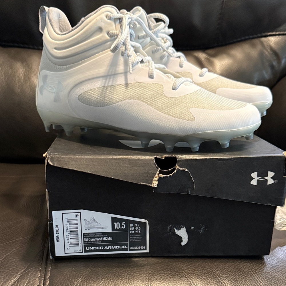 Under Armour Light Gray Football Cleats